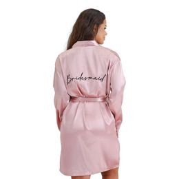 Morgonrock i Satin Bridesmaid