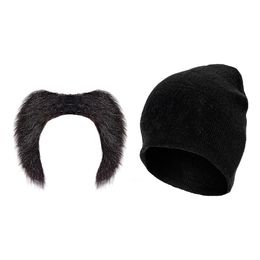 Bildspel - Mössa & Mustasch Svart Maskeradkit