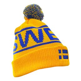 Strikket Lue Pom Pom Sweden Winter Retro