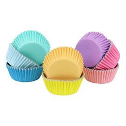 Lysbildefremvisning - Muffinsformer Folierte Fargemix Pastell
