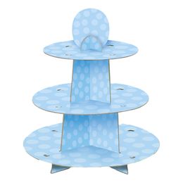 Cupcakes-teline Baby Shower Sininen