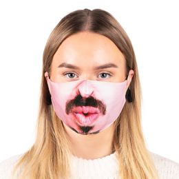 Lysbildefremvisning - Munnbind med Ansiktsmotiv