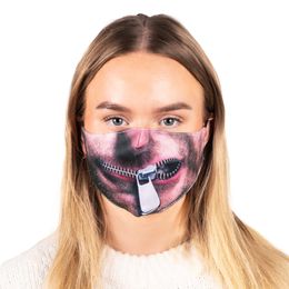 Lysbildefremvisning - Munnbind med Ansiktsmotiv