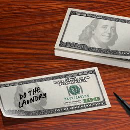 Bildspel - Mustard Cash Sticky Notes