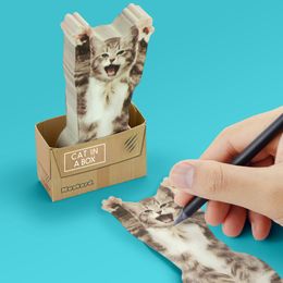 Bildspel - Mustard Cat In A Box Sticky Notes