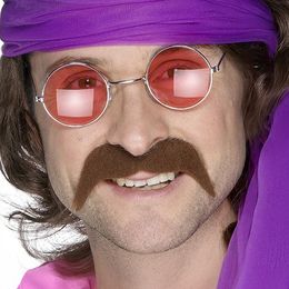Mustasch Hippie Brun