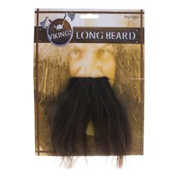Brun Lång Viking Mustasch