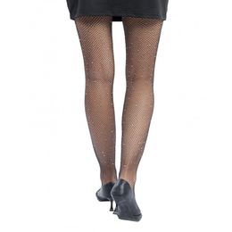 Bildspel - Nätstrumpbyxor med Stenar Svart