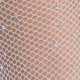 Bildspel - Nätstrumpbyxor med Stenar Vit