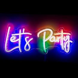 Neonskylt Let's Party