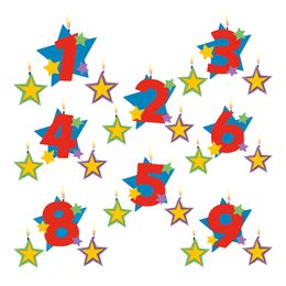 Tårtljus Siffra Stjärnor