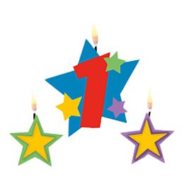 Bildspel - Tårtljus Siffra Stjärnor