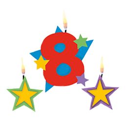 Bildspel - Tårtljus Siffra Stjärnor