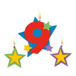 Bildspel - Tårtljus Siffra Stjärnor