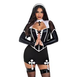 Lysbildefremvisning - Nonnens Kjole Deluxe Karnevalskostyme