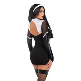 Lysbildefremvisning - Nonnens Kjole Deluxe Karnevalskostyme