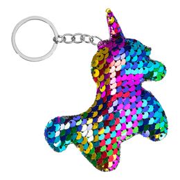 Nøkkelring Enhjørning Paljetter