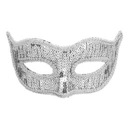 Øjenmaske Pailletter Venedig Sølv