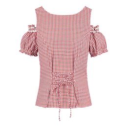 Lysbildefremvisning - Oktoberfest Bluse Rød/Ternet