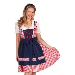 Bildspel - Oktoberfest Dirndl Edelweiss Röd/Vit Maskeraddräkt