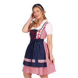 Bildspel - Oktoberfest Dirndl Edelweiss Röd/Vit Maskeraddräkt