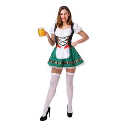 Lysbildefremvisning - Oktoberfest Dirndl Grønn Karnevalskostyme