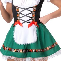 Lysbildefremvisning - Oktoberfest Dirndl Grønn Karnevalskostyme