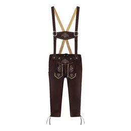 Bildspel - Oktoberfest Lederhosen Mörkbrun