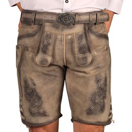 Bildspel - Oktoberfest Lederhosen Shorts Super Deluxe Vintage Beige