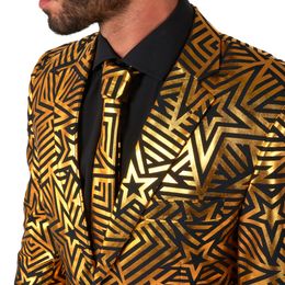 Lysbildefremvisning - OppoSuits Golden Geo Star Jakkesæt