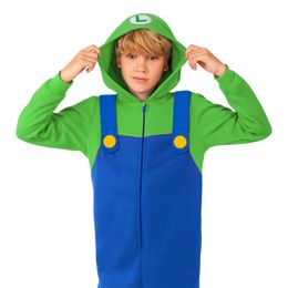 Lysbildefremvisning - OppoSuits Luigi Onesie Barn