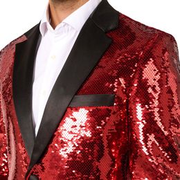 Bildspel - OppoSuits Paljettkavaj Briliant Röd