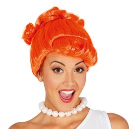 Grottekvinne Oransje Parykk