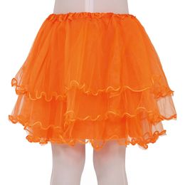 Orange Flæsenederdel Børn