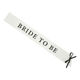 Ordensband Bride to Be Vit/Svart