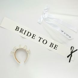 Bildspel - Ordensband Bride to Be Vit/Svart
