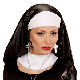 Bildspel - Örhängen Svart/Silver Kors