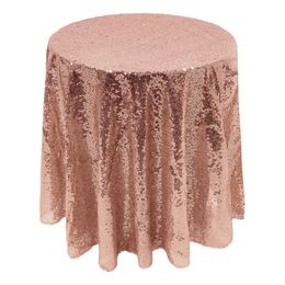 Paljettduk Rund Roséguld