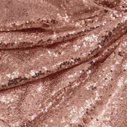 Bildspel - Paljettduk Rund Roséguld