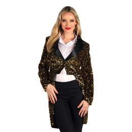 Paljettfrack Dam Svart/Guld Deluxe