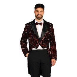 Paljettfrack Herr Svart/Röd Deluxe
