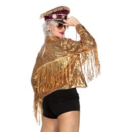 Bildspel - Paljettjacka med Fransar Guld