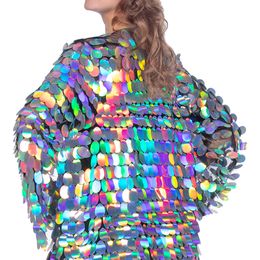 Lysbildefremvisning - Pailletfrakke Sølv