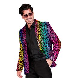 Paljettkavaj Leopard Regnbåge