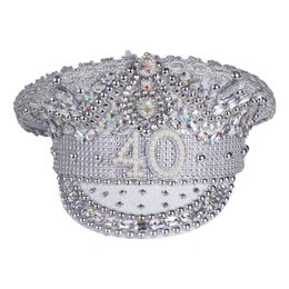 Palietkasket 40 Sølv med Perler