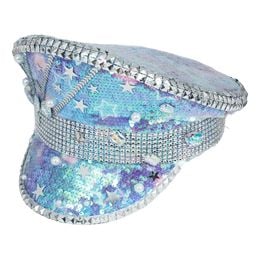 Lysbildefremvisning - Blå Palietkasket med Perler