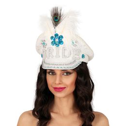 Lysbildefremvisning - Palietkasket Bride med Fjer