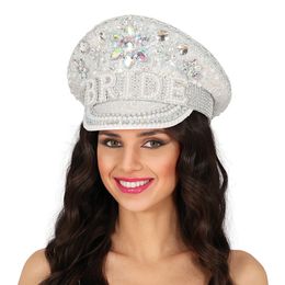Lysbildefremvisning - Paljettkaps Bride med Perler