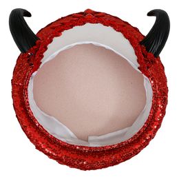 Bildspel - Paljettkeps Djävul Röd