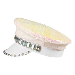 Lysbildefremvisning - Paljetkasket Flerfarvet Hvid/Perlemor med Juveler